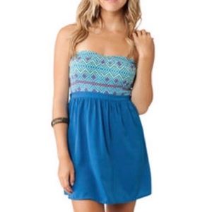 O’NEILL Strapless Sweetheart Neckline Sun Dress